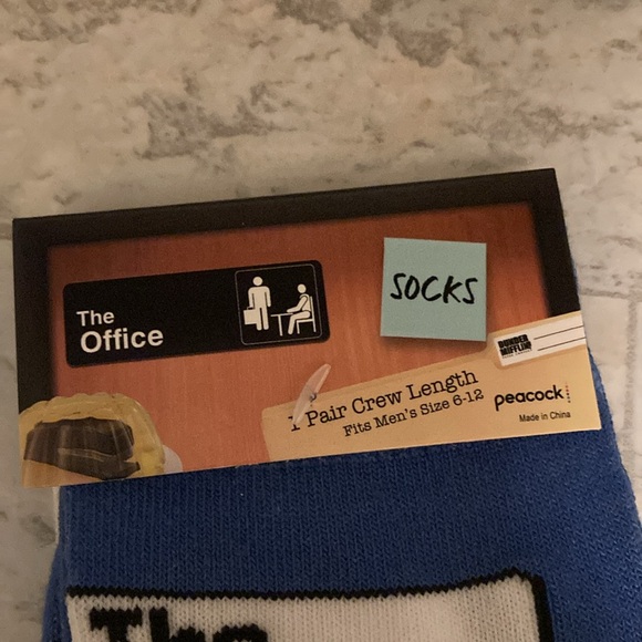 Men’s The Office Crew Length World’s Best Boss Coffee Mug Socks - Picture 3 of 4